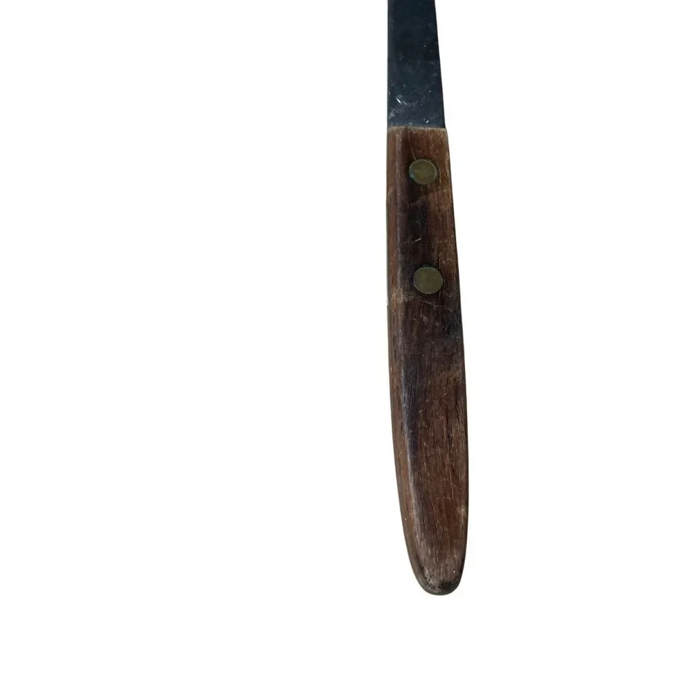 Vintage Stainless Steel Serving Cooking Fork With Wooden Handle Japan